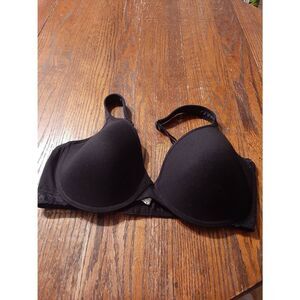 42D Lucky Brand Black Bra Padded Adjustable Strap Underwire